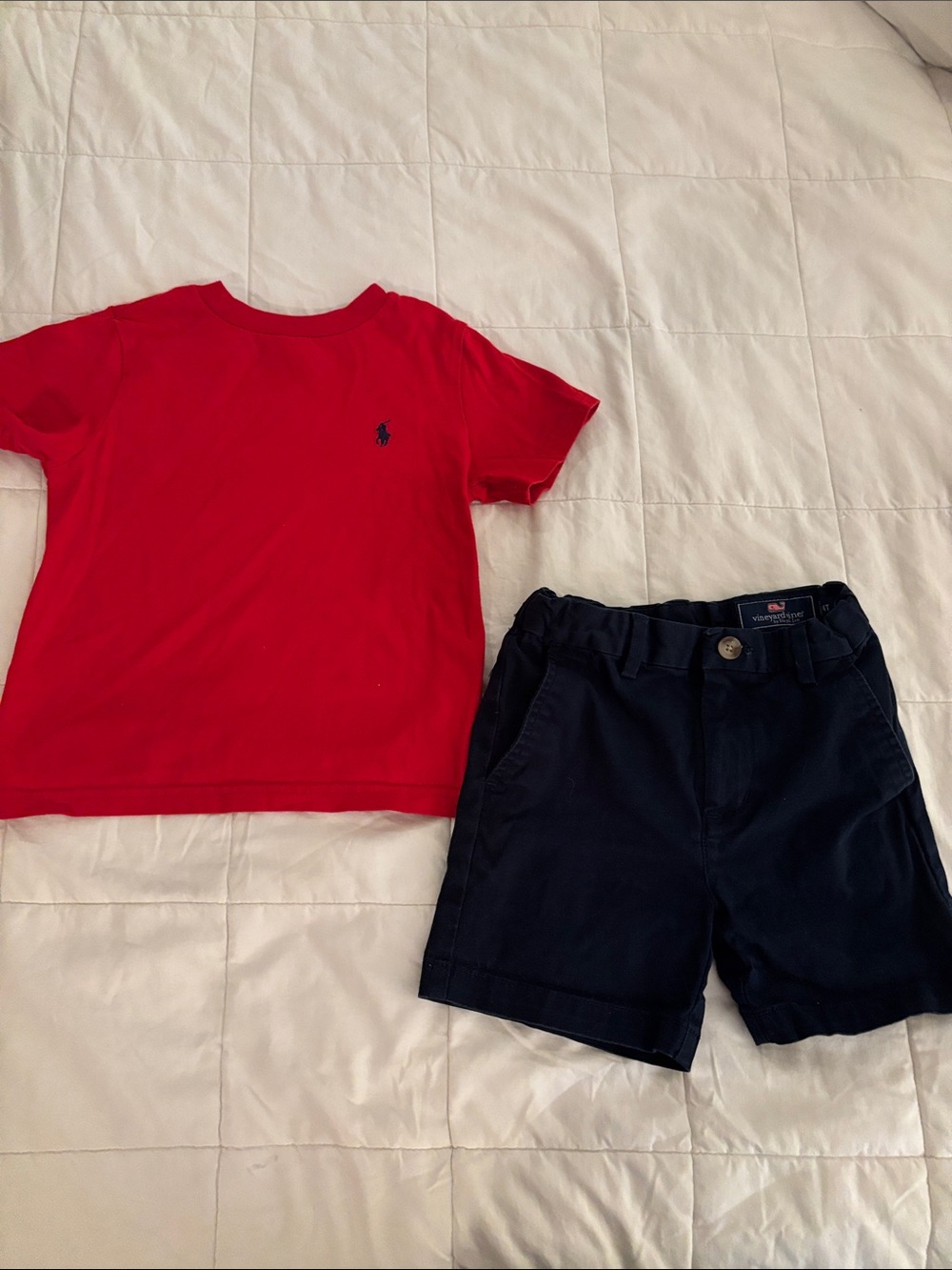 Polo by Ralph Lauren Red Tee Navy Vineyard Vines 3T 4T  boys